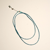 Blue Apatite Double Necklace with Crystal