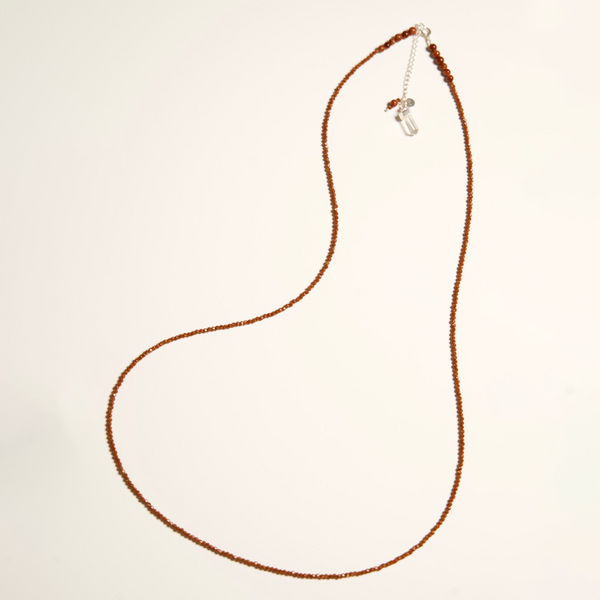 Sunstone Double Necklace with Crystal