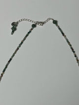 Green Quartz Necklace with Fluorite