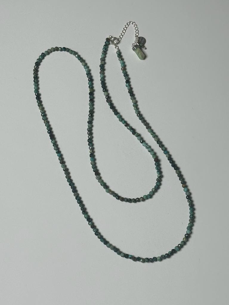 Turquoise Double Necklace with Crystal