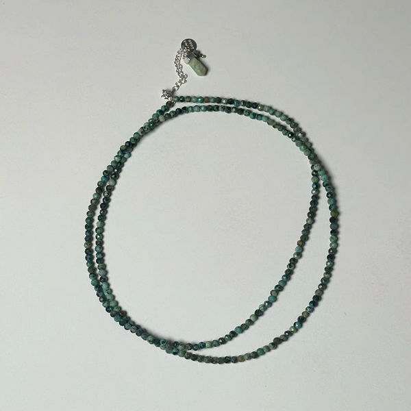 Turquoise Double Necklace with Crystal